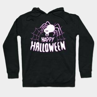 Happy Halloween Spider web green Hoodie